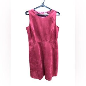 Chico’s Suede Like Sleeveless Shift Dress Deep Burgundy Chico’s Sz 0/ US Sz 4